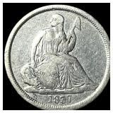1837 Seated Liberty Dime No Stars NEARLY  UNCIRCU