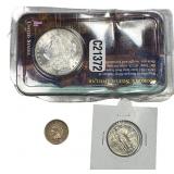 [3 Coins] 1864-1925 U.S. Coin Lot 1C-$1