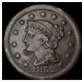 1852 Braided Hair Large Cent CLOSELY UNCIRCULATED