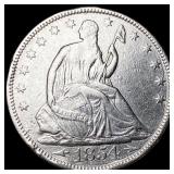 1854 Arrows Seated Liberty Half Dollar UNCIRCULATE