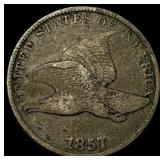 1857 Flying Eagle Cent NEARLY UNCIRCULATED