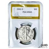 1942-S Walking Liberty Half Dollar PGA MS65