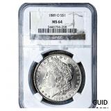 1889-O Morgan Silver Dollar NGC MS64