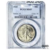 1945 Walking Liberty Half Dollar PCGS MS65