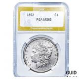 1892 Morgan Silver Dollar PGA MS65