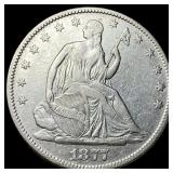 1877 Silver Seated Liberty Half Dollar  CLOSELY U