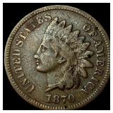 1870 Indian Head Cent NEARLY UNCIRCULATED
