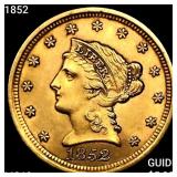 1852 $2.50 Gold Quarter Eagle UNCIRCULATED