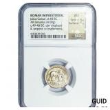 Roman Juilus Caesar 44 BC Silver Denarius NGC AU