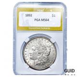 1892 Morgan Silver Dollar PGA MS64