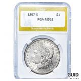 1897-S Morgan Silver Dollar PGA MS63