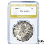 1882-CC Morgan Silver Dollar PGA MS65+