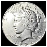1934 Peace Silver Dollar CLOSELY UNCIRCULATED
