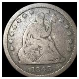 1843 Seated Liberty Quarter NICELY CIRCULATED