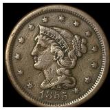 1855 Braided Hair Large Cent LIGHTLY CIRCULATED