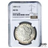 1889-S Morgan Silver Dollar NGC AU55