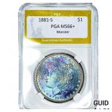 1881-S Morgan Silver Dollar PGA MS66+ Monster