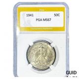 1941 Walking Liberty Half Dollar PGA MS67
