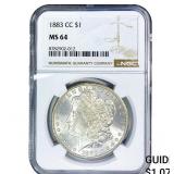 1883-CC Morgan Silver Dollar NGC MS64