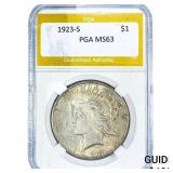 1923-S Silver Peace Dollar PGA MS63