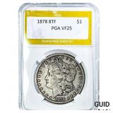 1878 8TF Morgan Silver Dollar PGA VF25