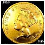 1856-S $3 Gold Piece HIGH GRADE