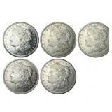 [5 Coins] 1921 Morgan Silver Dollar