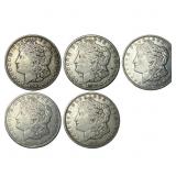 [5 Coins] 1921 Morgan Silver Dollar