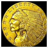 1913 Indian Head Gold $2.50 Quarter Eagle CLOSELY