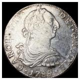 1789-Mo FM Spain Silver 8 Reales CLOSELY  UNCIRCU