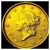 1853 Gold $1 Liberty Head Type 1 CLOSELY  UNCIRCU