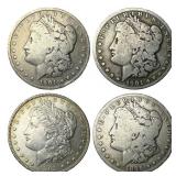 [4 Coins] 1899-1903 Morgan Silver Dollar