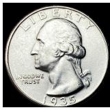 1935-S Silver Washington Quarter UNCIRCULATED