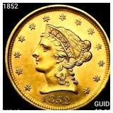 1852 $2.50 Gold Quarter Eagle UNCIRCULATED +