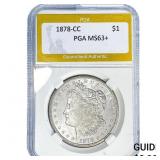 1878-CC Morgan Silver Dollar PGA MS63+