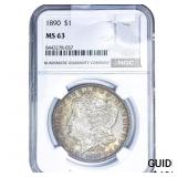 1890 Morgan Silver Dollar NGC MS63