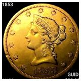 1853 $10 Gold Eagle CLOSELY UNCIRCULATED