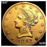 1847 $10 Gold Eagle CHOICE AU