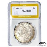 1887-O Morgan Silver Dollar PGA MS63