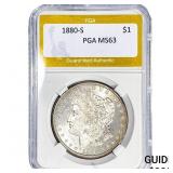 1880-S Morgan Silver Dollar PGA MS63