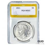1921 Silver Peace Dollar PGA MS63