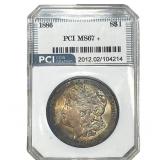 1886 Morgan Silver Dollar PCI MS67+