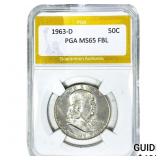 1963-D Franklin Half Dollar PGA MS65 FBL