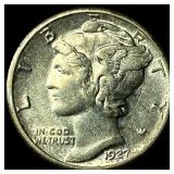 1927-S Silver Mercury Dime CHOICE AU