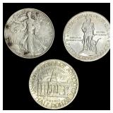 [3 Coins] 1925-1946 U.S. 50C Cooin Lot