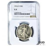 1916-D Walking Liberty Half Dollar NGC G4