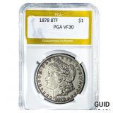 1878 8TF Morgan Silver Dollar PGA VF30