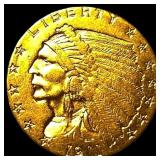 1911 Indian Head Gold $2.50 Quarter Eagle  UNCIRC