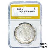 1881-S Morgan Silver Dollar PGA Brilliant UNC
