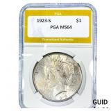 1923-S Silver Peace Dollar PGA MS64